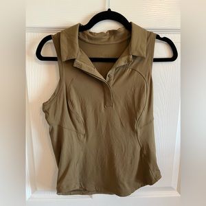 Lululemon quick dry sleeveless polo shirt, size 6